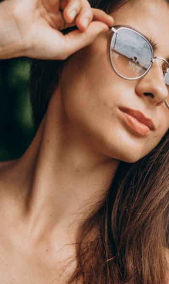 Person wearing sunglasses